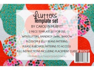 Free Bird Quilting Flutters Templates which can be used for Raindrop Swirl Pattern