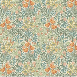 Stof Morris and Co Emery Walkers House Bower Herball Cotton Fabric