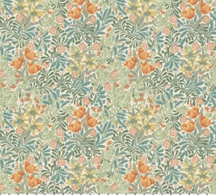 Stof Morris and Co Emery Walkers House Bower Herball Cotton Fabric