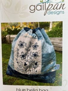 Gail Pan Blue Bella Drawstring Bag pattern