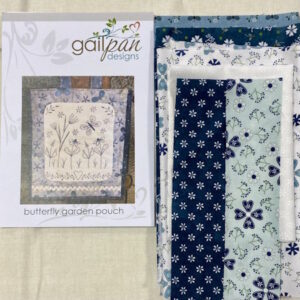 Gail Pan Butterfly Garden Pouch Pattern and Fabric Pack