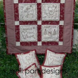 Gail Pan Christmas Delights Wall hanging and mini pillow pattern