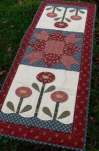 Gail Pan Country Blooms Applique Table Runner Pattern