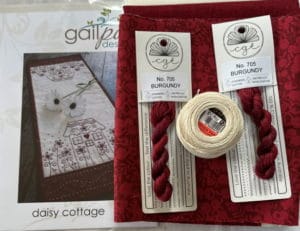 Daist Cottage Embroidered Table Runner Kit by Gail Pan