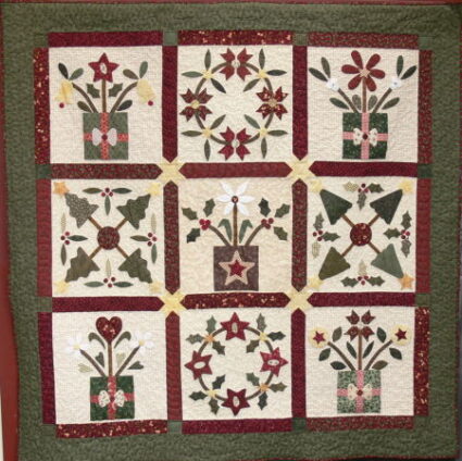 Gail Pan December's Garden Applique Christmas Quilt Pattern