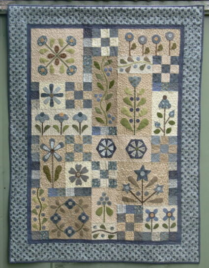 Gail Pan Flowerdale Applique Quilt pattern with machine Piecing