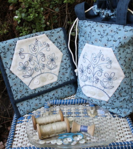 Gail Pan Garden Party Sewing Drawstring Bag and Sewing Pocket Pattern