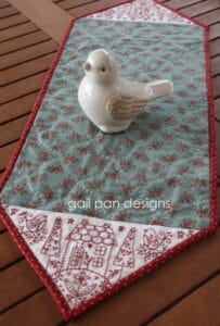 Gail Pan House on the Hill embroidered TBLE rUNNER pATTERN