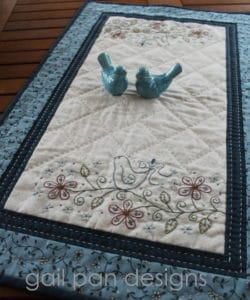Gail Pan Little Bluebird Table Runner Pattern