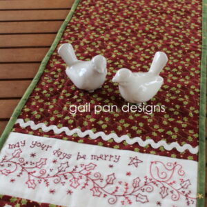Gail Pan May Your Days Be Merry Christmas Table Runner Pattern