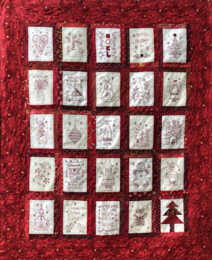 Gail Pan Merry and Bright Christmas Block of the Month set