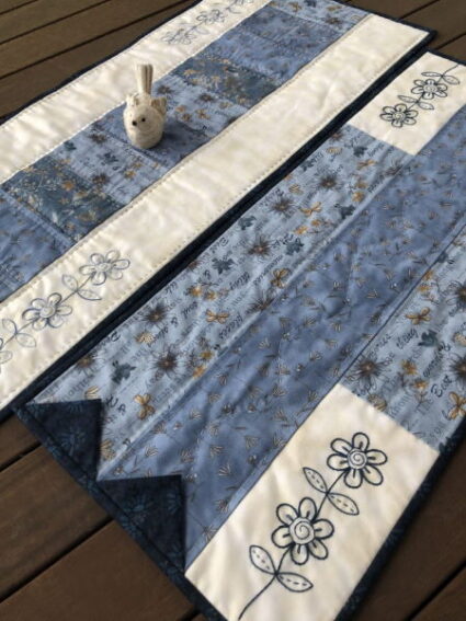 Gail Pan Morning Glory Table Runner Pattern with two variations
