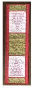 Gail Pan Embroidered Christmas table runner pattern