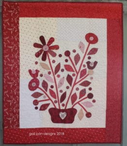 Gail Pan Red Delight Applique Mini Quilt Pattern