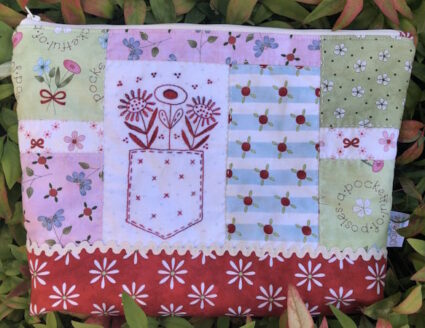 Gail Pan Rosy Posy Zippered Pouch Pattern