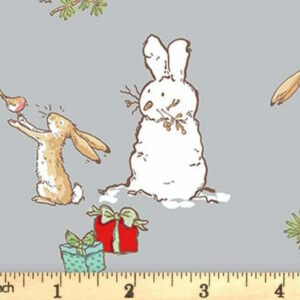 Guess how Much I Love You Christmas Scene Grey by Anita Jeram for Clothworks