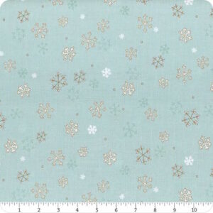 Guess How Much I love you by Anita Jeram Christmas Snowflakes Teal Cotton Fabric