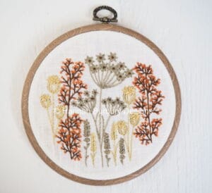 Hannah Burbury Flossie Autumn Leaves Embroidery Kit