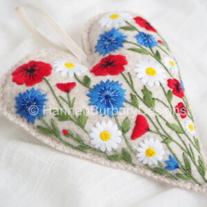 Hannah Burbury Elizabeth Floral Heart Embroidery Kit