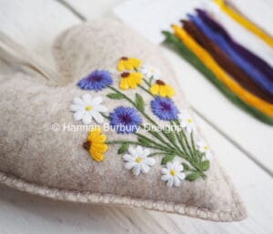 Hannah Burbury Florella Embroidery Heart Kit