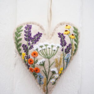 Hannah Burbury Florence spring Flower Embroidered Heart Kit