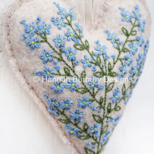 Hannah Burbury Rosita Floral Embroidery Heart Kit
