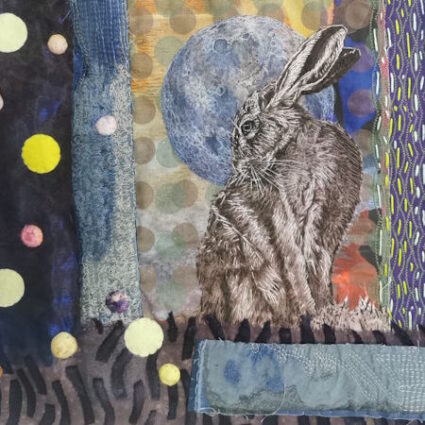 Hare and Moon Textile day class with Nigel Cheney at Poppy Patch