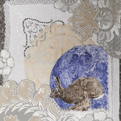 Hare and Moon and Textiles day class with Nigel Cheney at Poppy Patch