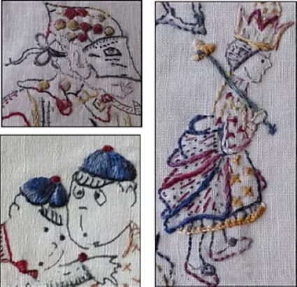 Hares Nest Alice in Wonderland Whole Cloth Quilt Panel