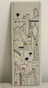 Hares Nest Embroidery Panel Cityscapes Hive by Brenda Ryan and jo Maxwell
