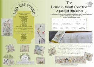 Hares Nest Stitchery Panel Home to Roost