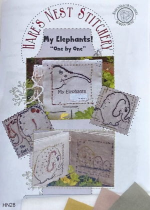 Hares Nest My Elephants One by One Textile Journal Kit by Brenda Ryan and Jo Maxwell