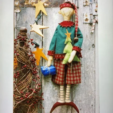 Hatched and Patched Alwyn The Elf Rag Doll Pattern
