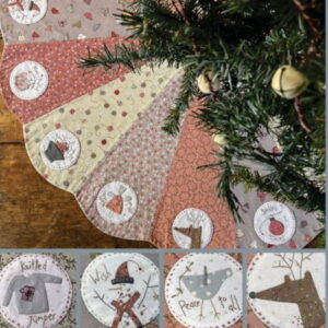 Hatched and Patched Around Christmas Tree Skirt Pattern by Anni Downs