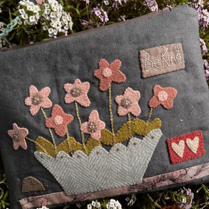 Hatched and Patched Be Kind Pouch Pattern by Anni Downs