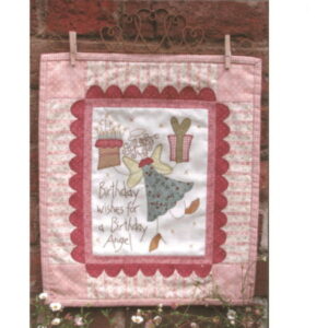 Hatched and Patched Birthday Angel Applique Wall Hanging Pattern by Anni Downs Hanging Patter