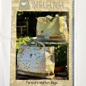 Hatched and Patched Farmers Market Bag pattern in 2 sizes
