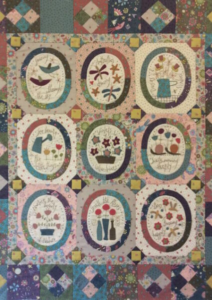 Hatched and Patched Miss Rosies Garden Quilt Pattern by Anni Downs