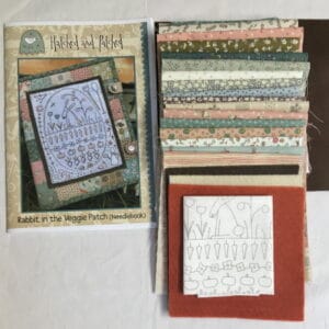 Hatched and Patched Rabbit in the Veggie Patch Needlebook Kit by Anni Downs