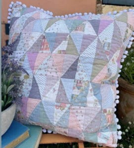 Hatched and Patched Sidewalk Cushion Pattern by Anni Downs