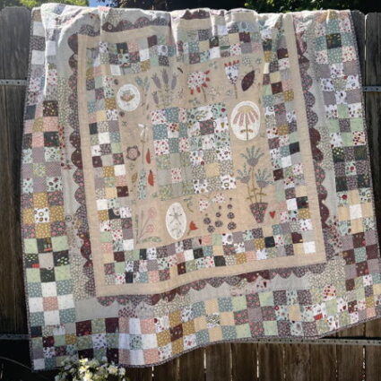 Hatched and Patched Where the Wildflowers Grow Quilt Pattern