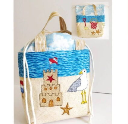 Helen Newton Drawstring Applique Beach Bag Pattern