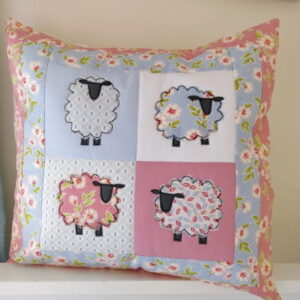 Helen Newton Spring Sheep Applique Cushion Pattern
