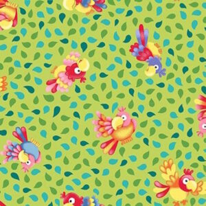 Henry Glass born to be Wild Birds Green by Delhine Cubitt