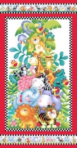 Henry Glass Born to be Wild Fabric Panel by Delphine Cubitt