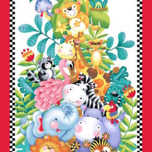 Henry Glass Born to be Wild Fabric Panel by Delphine Cubitt