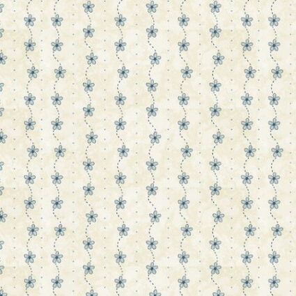 Henry Glass Butterflies and Blooms Stripe Cream by Gail Pan