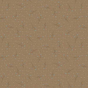 Henry Glass Town Tinsel Lane Christmas fabric Berry Stalks Brown