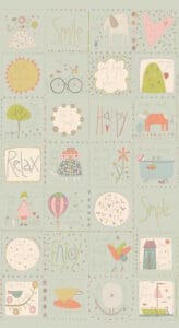 Henry Glass Simply Be Panel Dove Grey by Anni Downs