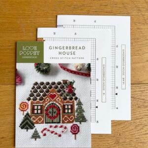 Love Poppet Christmas Gingerbread House cross stitch Pattern